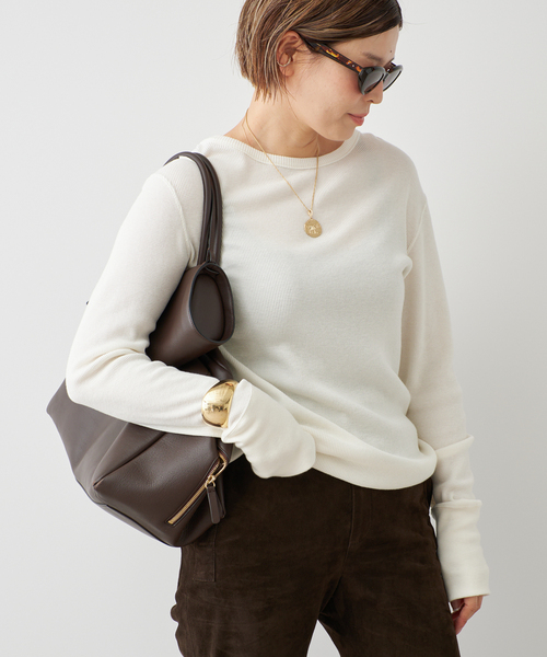 Deuxieme Classe(ドゥーズィエムクラス)の「*WOOLY WAFFLE プルオーバー(Tシャツ/カットソー・レディース・ネイビー/ホワイト/ライトグレー・FREE)」の13枚目の写真