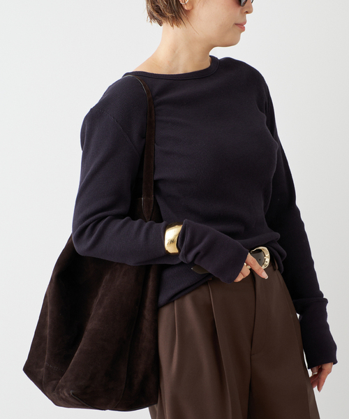 Deuxieme Classe(ドゥーズィエムクラス)の「*WOOLY WAFFLE プルオーバー(Tシャツ/カットソー・レディース・ネイビー/ホワイト/ライトグレー・FREE)」の20枚目の写真