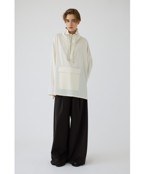 RIM.ARK（リムアーク）の「Classy long anorak（シャツ/ブラウス・レディース・ブラック/ホワイト/グレー・FREE）」の7枚目の写真