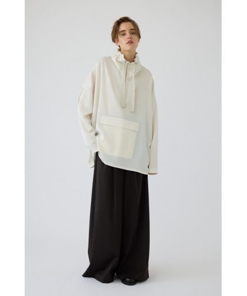 RIM.ARK（リムアーク）の「Classy long anorak（シャツ/ブラウス・レディース・ブラック/ホワイト/グレー・FREE）」の9枚目の写真