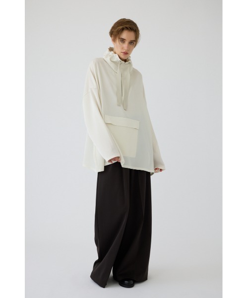 RIM.ARK（リムアーク）の「Classy long anorak（シャツ/ブラウス・レディース・ブラック/ホワイト/グレー・FREE）」の10枚目の写真