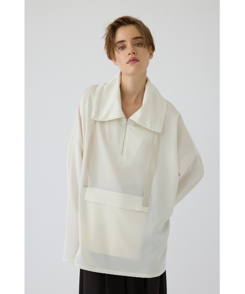 RIM.ARK（リムアーク）の「Classy long anorak（シャツ/ブラウス・レディース・ブラック/ホワイト/グレー・FREE）」の11枚目の写真