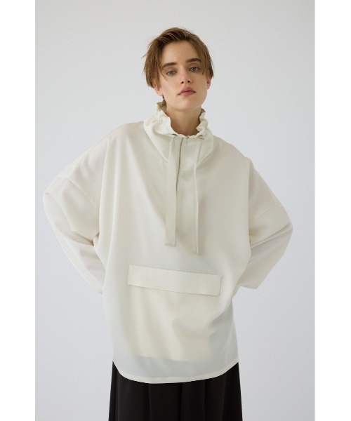 RIM.ARK（リムアーク）の「Classy long anorak（シャツ/ブラウス・レディース・ブラック/ホワイト/グレー・FREE）」の13枚目の写真