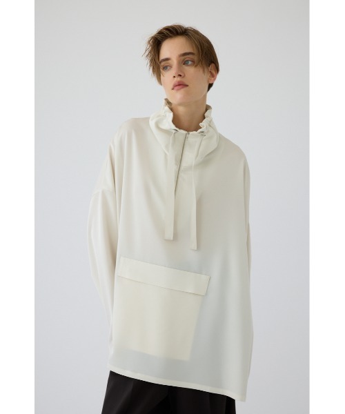 RIM.ARK（リムアーク）の「Classy long anorak（シャツ/ブラウス・レディース・ブラック/ホワイト/グレー・FREE）」の14枚目の写真