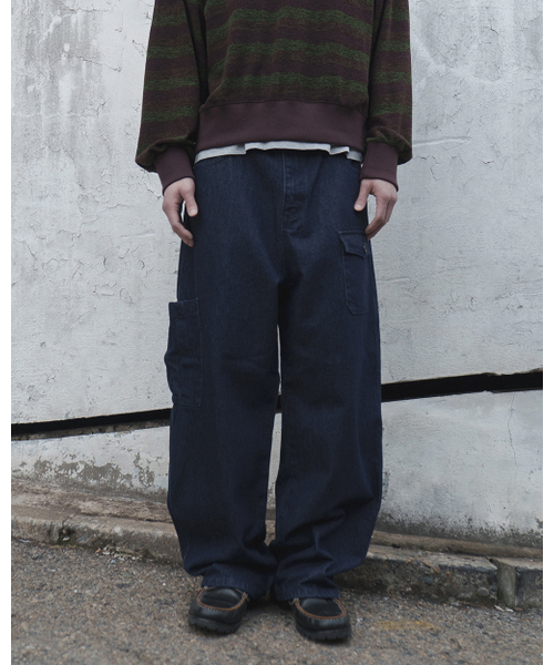 SILENTSYLLABLE(サイレント シラブル)の「Painter cargo denim pants / Indigo(デニムパンツ・メンズ・その他・1/2/0)」の3枚目の写真