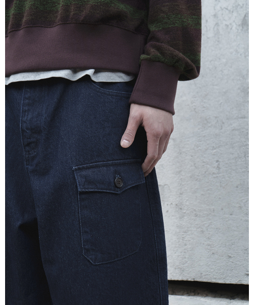 SILENTSYLLABLE(サイレント シラブル)の「Painter cargo denim pants / Indigo(デニムパンツ・メンズ・その他・1/2/0)」の4枚目の写真