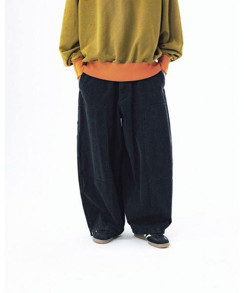 ANGLAN(アングラン)の「Double Knee Work Balloon Pants - Black(その他パンツ・メンズ・その他・1/2)」の6枚目の写真