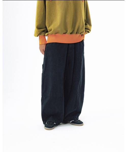 ANGLAN(アングラン)の「Double Knee Work Balloon Pants - Black(その他パンツ・メンズ・その他・1/2)」の7枚目の写真