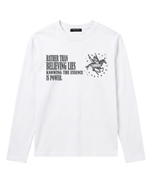 DARK HORSE クロップド長袖Tシャツ (VLS0229) ホワイト