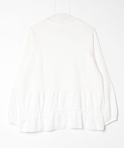 crossi(クロッシー)の「異素材フリル切替プルオーバー 長袖(Tシャツ/カットソー・レディース・ホワイト・FREE)」の4枚目の写真