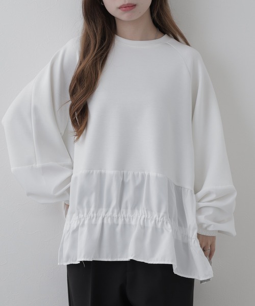 crossi(クロッシー)の「異素材フリル切替プルオーバー 長袖(Tシャツ/カットソー・レディース・ホワイト・FREE)」の17枚目の写真
