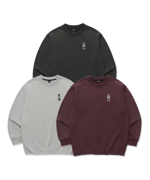LIFE WORK（ライフワーク）の「ベーシックヴィンテージ ヒップドッグ 長袖Tシャツ（Tシャツ/カットソー・レディース・ライトグレー/チャコールグレー/バーガンディー・LARGE/MEDIUM）」の5枚目の写真