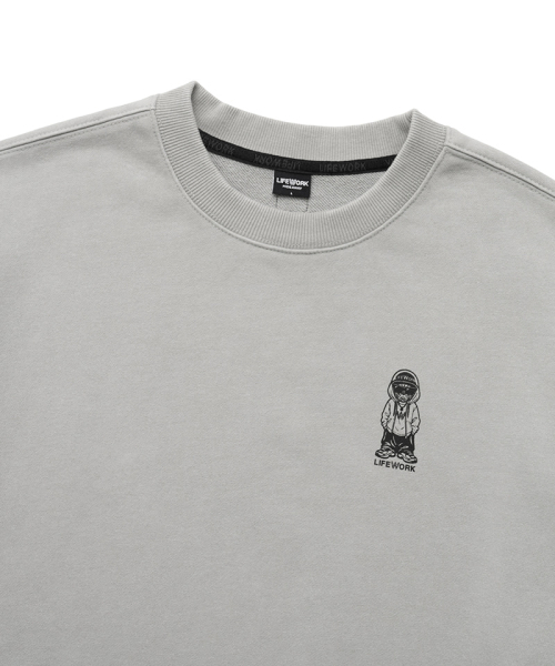 LIFE WORK（ライフワーク）の「ベーシックヴィンテージ ヒップドッグ 長袖Tシャツ（Tシャツ/カットソー・レディース・ライトグレー/チャコールグレー/バーガンディー・LARGE/MEDIUM）」の4枚目の写真