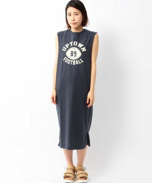 Another Edition（アナザーエディション）の「AE×Championロゴノースリーブワンピース/ BCAE×ChampionLOGON/S OP◆（ワンピース・レディース・グレー/ネイビー・フリー）」の5枚目の写真