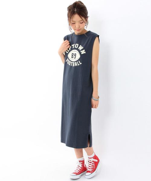 Another Edition（アナザーエディション）の「AE×Championロゴノースリーブワンピース/ BCAE×ChampionLOGON/S OP◆（ワンピース・レディース・グレー/ネイビー・フリー）」の10枚目の写真