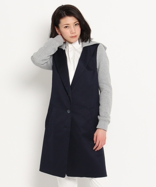 JET（ジェット）の「ペルーコットンチノストレッチコート（トレンチコート・レディース・グレー/ブルー・04/02）」の9枚目の写真