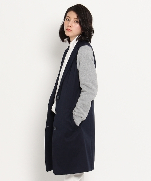 JET（ジェット）の「ペルーコットンチノストレッチコート（トレンチコート・レディース・グレー/ブルー・04/02）」の7枚目の写真