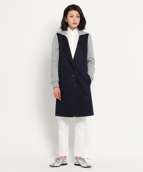 JET（ジェット）の「ペルーコットンチノストレッチコート（トレンチコート・レディース・グレー/ブルー・04/02）」の8枚目の写真