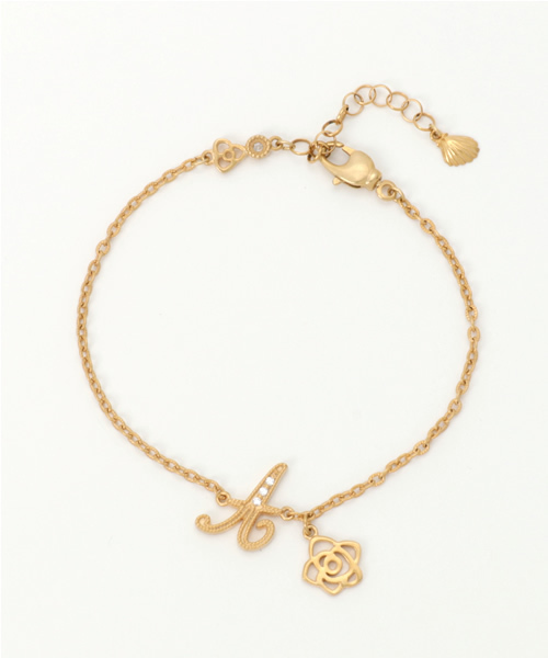 CISOLASSE（シソーラス）の「プールアムールチェーンイニシャルブレスレット（ブレスレット・レディース・E/H/N/A/R/C/T/Y・FREE）」の2枚目の写真