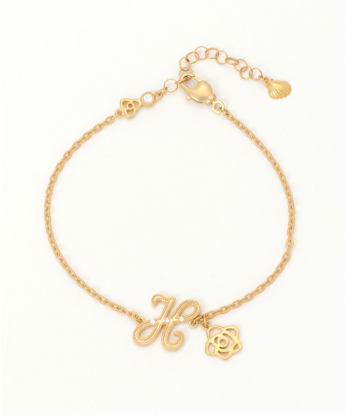 CISOLASSE（シソーラス）の「プールアムールチェーンイニシャルブレスレット（ブレスレット・レディース・E/H/N/A/R/C/T/Y・FREE）」の4枚目の写真