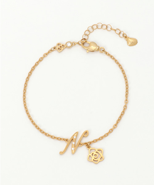 CISOLASSE（シソーラス）の「プールアムールチェーンイニシャルブレスレット（ブレスレット・レディース・E/H/N/A/R/C/T/Y・FREE）」の5枚目の写真