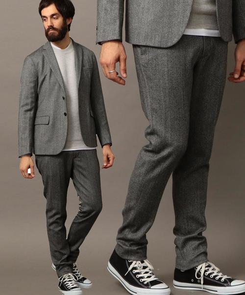 BEAUTY&YOUTH UNITED ARROWS（ビューティーアンドユースユナイテッドアローズ）の「BY サキソニー ノープリーツ パンツ◆（スラックス・メンズ・グレー/ネイビー・MEDIUM/SMALL/LARGE/X-LARGE）」の2枚目の写真