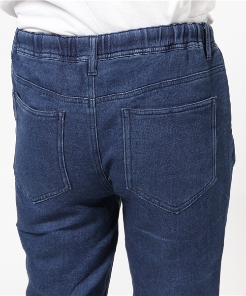 VENCEEXCHANGE（ヴァンスエクスチェンジ）の「ダメージ裾リブカットデニムパンツ（デニムパンツ・メンズ・ダークネイビー/ブルー・LARGE/SMALL/MEDIUM）」の7枚目の写真