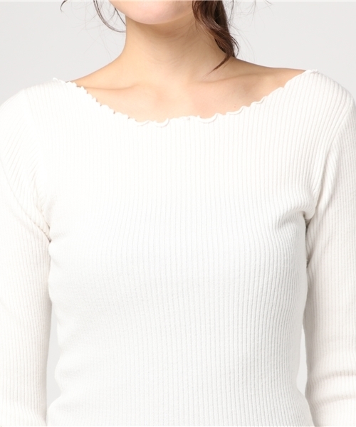 archives（アルシーヴ）の「襟メロープルオーバー（ニット/セーター・レディース・オフホワイト/グレー/ブラック/ピンク系その他・MEDIUM）」の5枚目の写真