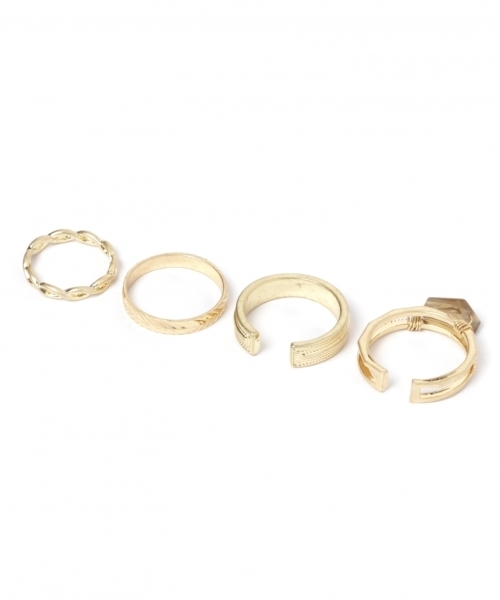 LEPSIM（レプシィム）の「ボリューム4PSETリング　748582（リング・レディース・シルバー/ゴールド/ゴールド系その他・ONE SIZE）」の4枚目の写真