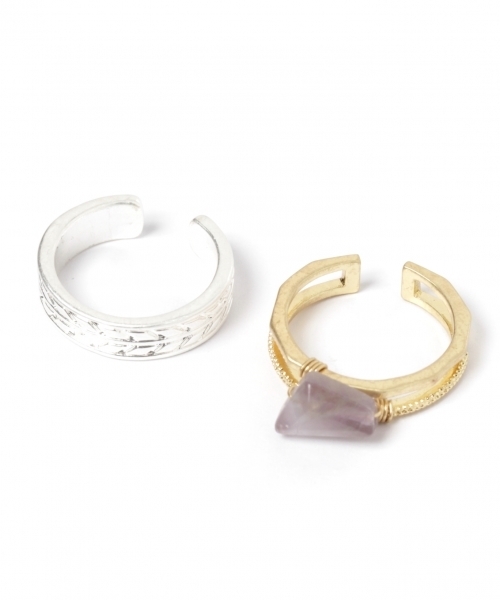 LEPSIM（レプシィム）の「ボリューム4PSETリング　748582（リング・レディース・シルバー/ゴールド/ゴールド系その他・ONE SIZE）」の6枚目の写真