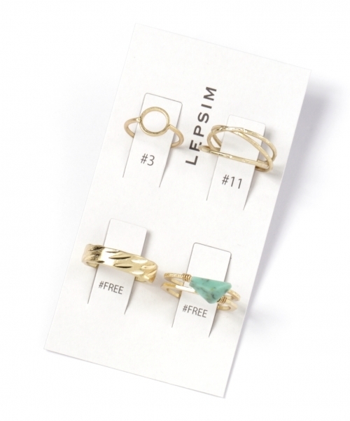 LEPSIM（レプシィム）の「ボリューム4PSETリング　748582（リング・レディース・シルバー/ゴールド/ゴールド系その他・ONE SIZE）」の10枚目の写真