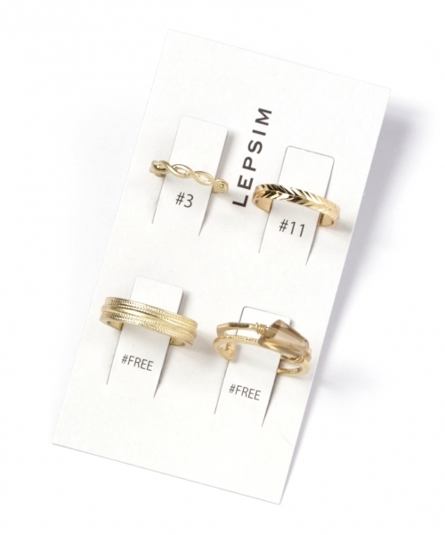 LEPSIM（レプシィム）の「ボリューム4PSETリング　748582（リング・レディース・シルバー/ゴールド/ゴールド系その他・ONE SIZE）」の13枚目の写真