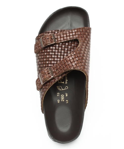 BIRKENSTOCK　Papillio ブラウンレザーサンダル 40 2025新発 BIRKENSTOCKPapillio ブラウンレザーサンダル 40 靴 - 靴