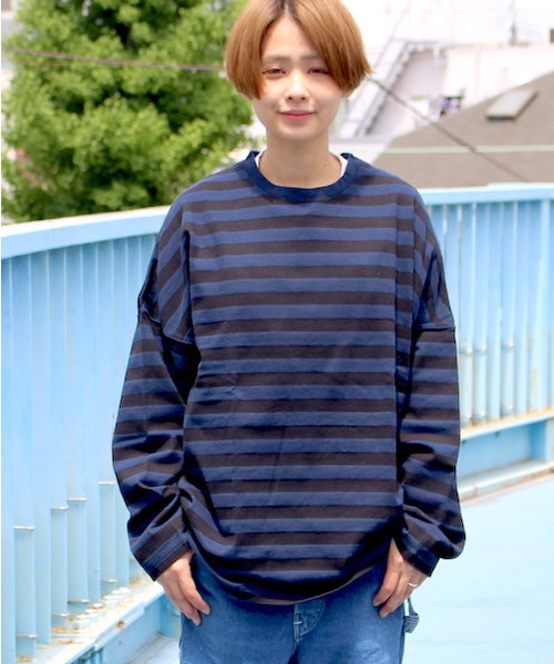 PHATEE（ファッティー）の「【PHATEE】ファティー BO L/S TEE fridge別注（Tシャツ/カットソー・メンズ・レモンイエロー/チャコール/インディゴブルー・SMALL/LARGE/MEDIUM）」の2枚目の写真