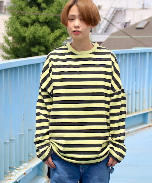 PHATEE（ファッティー）の「【PHATEE】ファティー BO L/S TEE fridge別注（Tシャツ/カットソー・メンズ・レモンイエロー/チャコール/インディゴブルー・SMALL/LARGE/MEDIUM）」の3枚目の写真