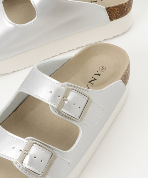 WEGO(ウィゴー)の「WEGO/ダブルベルトサンダル(サンダル・レディース・ブラック/シルバー/ホワイト・LARGE/MEDIUM)」の9枚目の写真