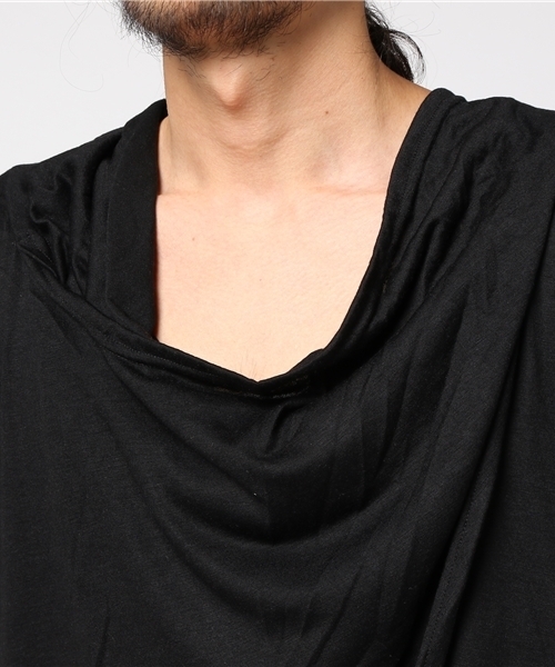 チャイハネ（チャイハネ）の「【チャイハネ】ドレープMEN'Sトップス（Tシャツ/カットソー・メンズ・ブラック/ホワイト/ベージュ/ブルー/パープル/ターコイズブルー/オフホワイト/ホワイト×ブルー/グリーン・FREE）」の10枚目の写真