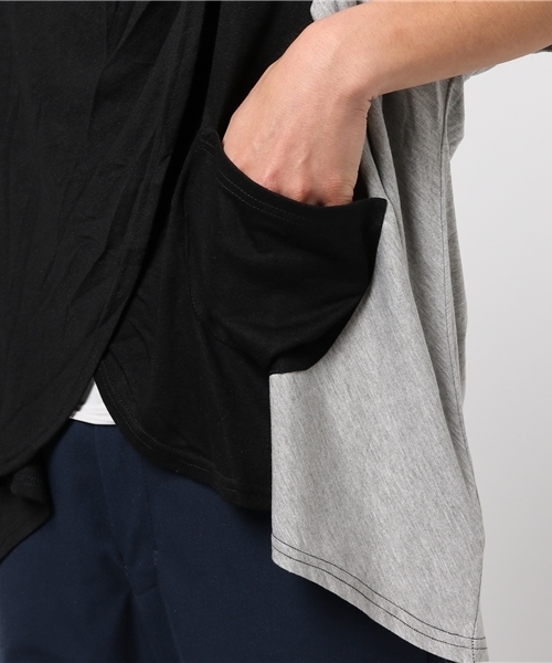 チャイハネ（チャイハネ）の「【チャイハネ】ドレープMEN'Sトップス（Tシャツ/カットソー・メンズ・ブラック/ホワイト/ベージュ/ブルー/パープル/ターコイズブルー/オフホワイト/ホワイト×ブルー/グリーン・FREE）」の13枚目の写真