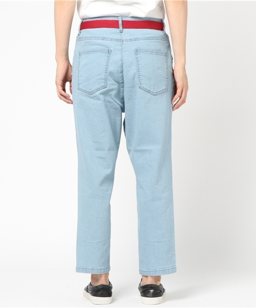 VENCEEXCHANGE（ヴァンスエクスチェンジ）の「ロングベルト付きデニムワイドパンツ（デニムパンツ・メンズ・ブルー/ネイビー・LARGE/MEDIUM）」の4枚目の写真