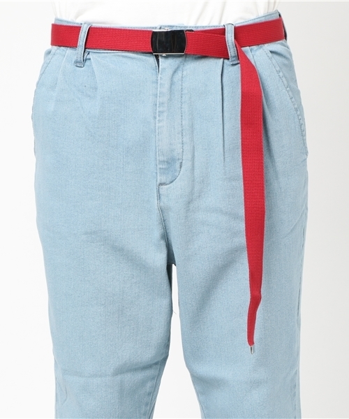 VENCEEXCHANGE（ヴァンスエクスチェンジ）の「ロングベルト付きデニムワイドパンツ（デニムパンツ・メンズ・ブルー/ネイビー・LARGE/MEDIUM）」の6枚目の写真