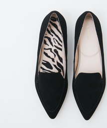 ファーインソールモカカッターパンプス