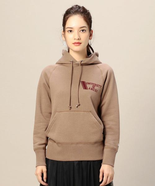 AMERICANA（アメリカーナ）の「＜Americana（アメリカーナ）＞ベーシックフーディ：（パーカー・レディース・オフホワイト/モカ・SMALL）」の4枚目の写真