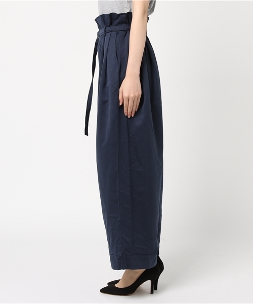 MERLOT(メルロー)の「ウエストギャザーベルトタックワイドパンツ1268(その他パンツ・レディース・ネイビー/ブラック/グレー/ワイン・FREE)」の11枚目の写真