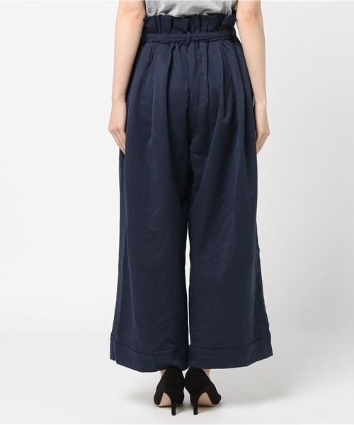 MERLOT(メルロー)の「ウエストギャザーベルトタックワイドパンツ1268(その他パンツ・レディース・ネイビー/ブラック/グレー/ワイン・FREE)」の7枚目の写真