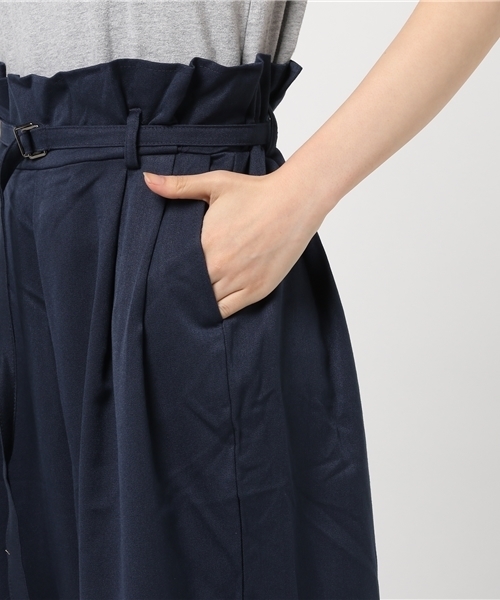MERLOT(メルロー)の「ウエストギャザーベルトタックワイドパンツ1268(その他パンツ・レディース・ネイビー/ブラック/グレー/ワイン・FREE)」の6枚目の写真