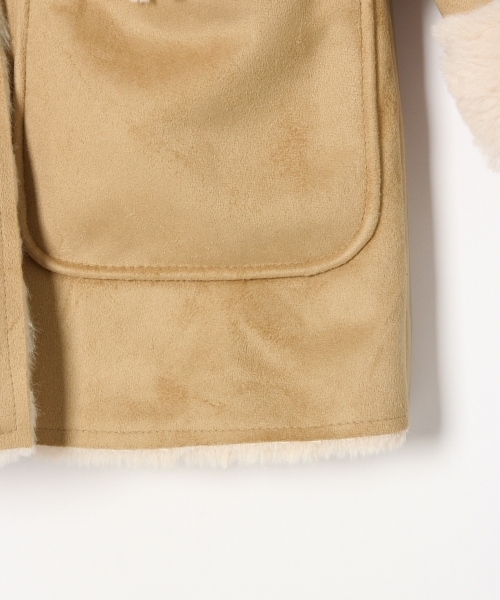 GLOBAL WORK(グローバルワーク)の「【キッズ】ウラボアムートンコート/769733(ムートンコート・キッズ・グレー/ベージュ・X-LARGE/MEDIUM/SMALL/LARGE/XX-LARGE)」の4枚目の写真