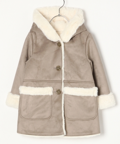 GLOBAL WORK(グローバルワーク)の「【キッズ】ウラボアムートンコート/769733(ムートンコート・キッズ・グレー/ベージュ・X-LARGE/MEDIUM/SMALL/LARGE/XX-LARGE)」の13枚目の写真