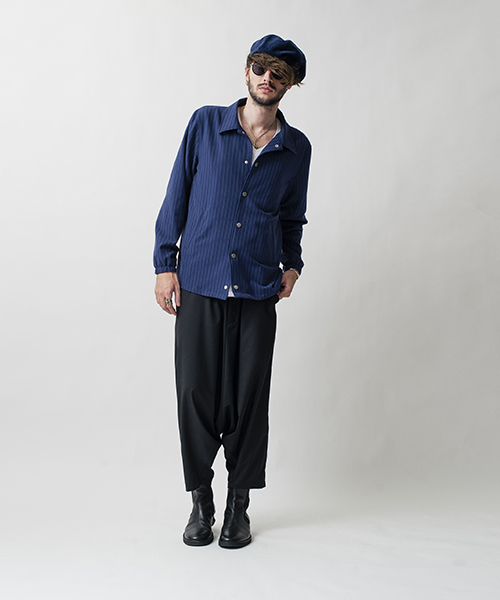 NO ID.（ノーアイディ）の「mj5277-TRｽﾄﾚｯﾁﾋﾟﾝｽﾄﾗｲﾌﾟｺｰﾁJKT ジャケット