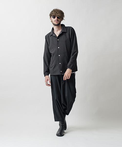 NO ID.(ノーアイディ)の「mj5277-TRストレッチピンストライプコーチJKT ジャケット(その他アウター・メンズ・ネイビー/グレー/ブラック/ブラック系その他・1/2/3)」の15枚目の写真