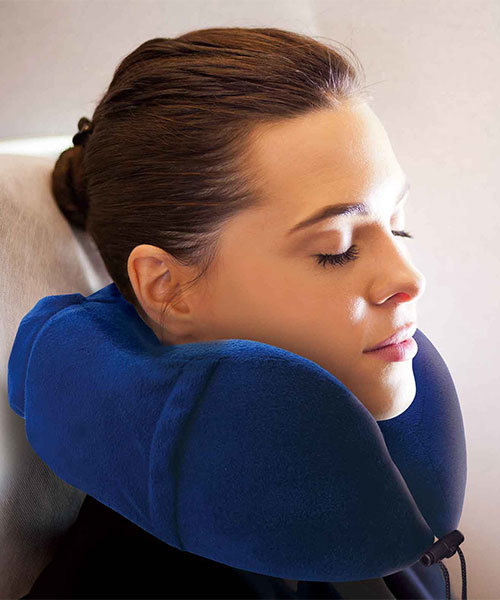 MILESTO（ミレスト）の「スリーピーピロー（トラベルグッズ・メンズ・ネイビー/グレー・ﾌﾘ-）」の2枚目の写真